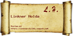 Linkner Holda névjegykártya